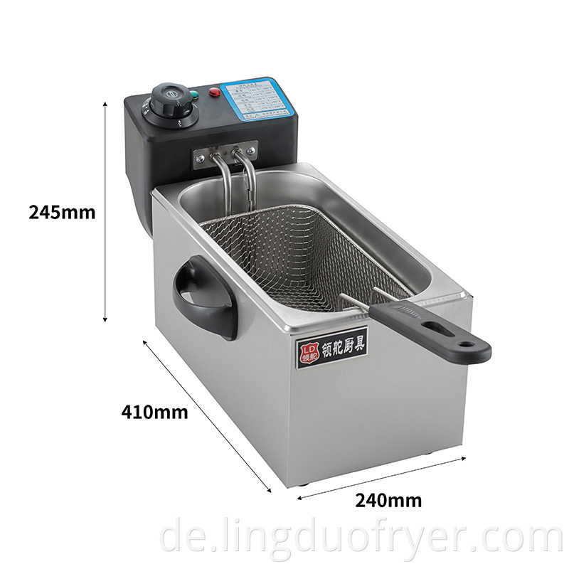 4L electric fryer size 